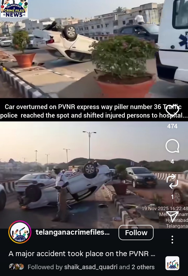 Accident on PVNR Bridge