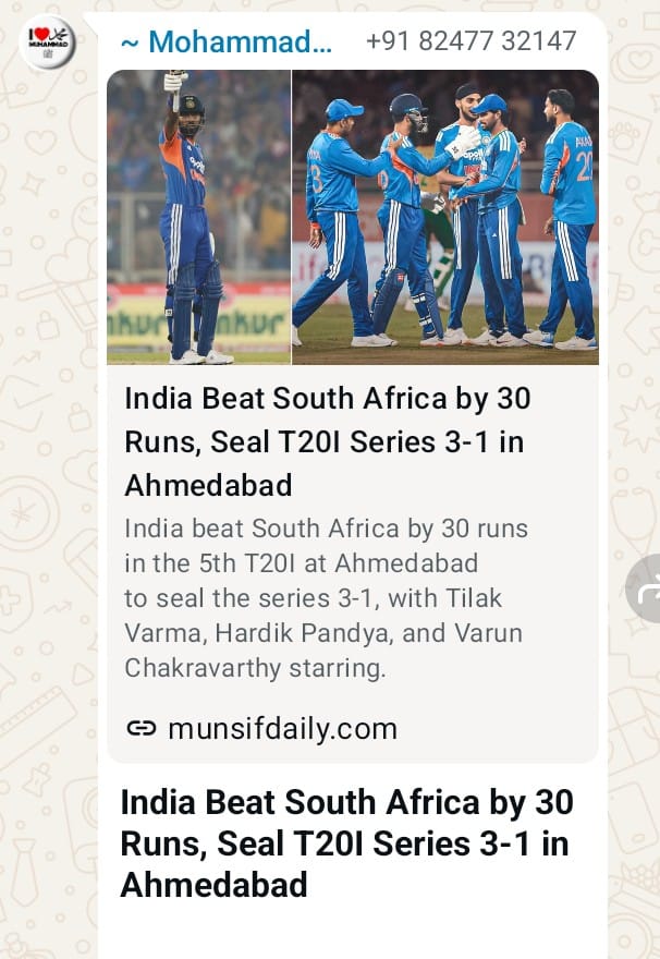 India beat South Africa