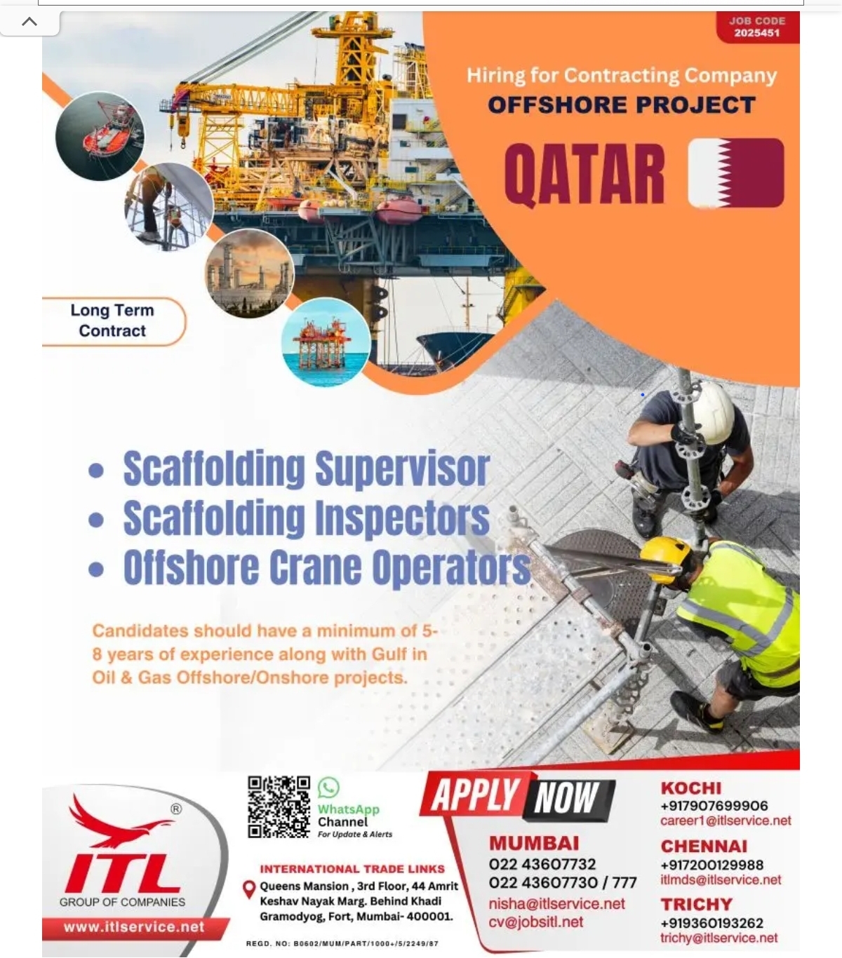 Offshore project job