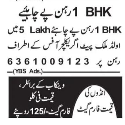 1BHK Required for Mortgage