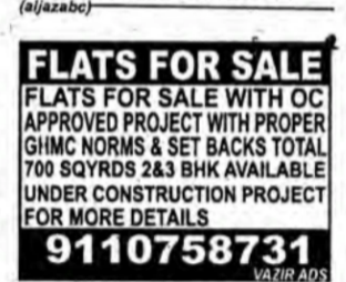 2 & 3BHK Flats for Sale