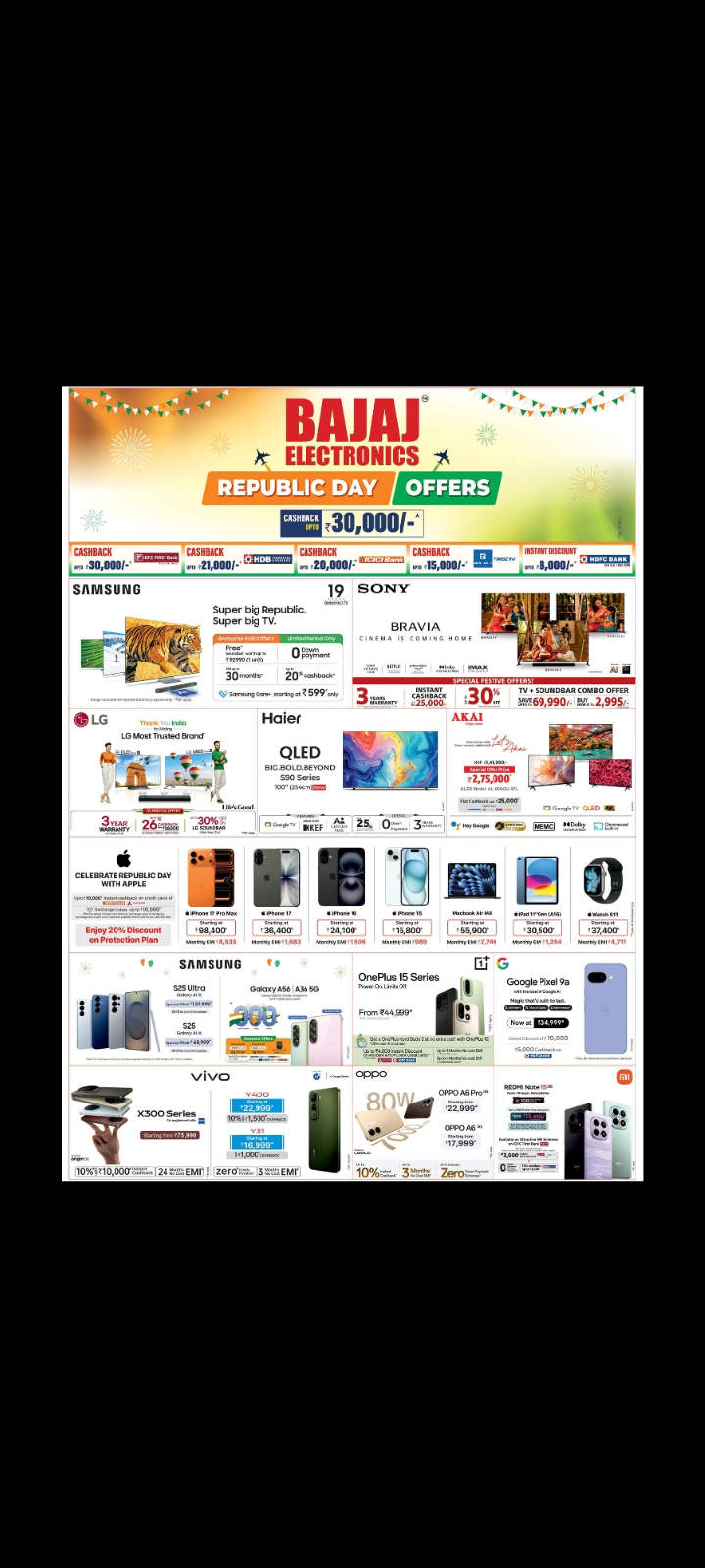 🎉 Bajaj Electronics: Republic Day Mega Tech Offers! 🇮🇳