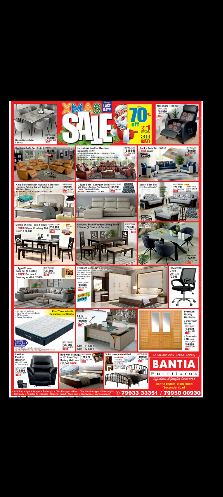 Bantia Furnitures – Christmas Sale