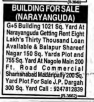 Building & Plots for Sale in Hyderabad