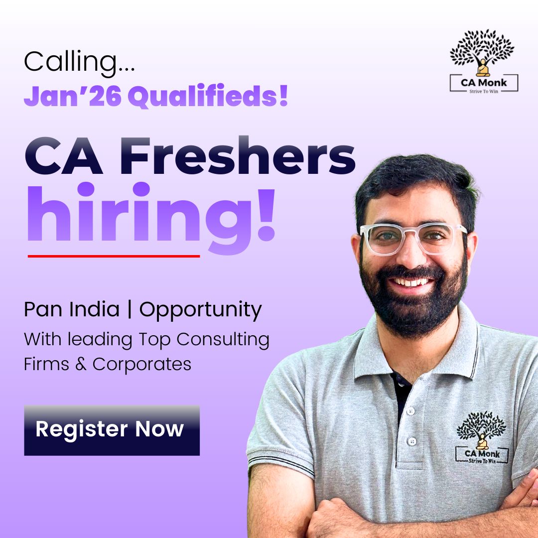 CA freshers hiring