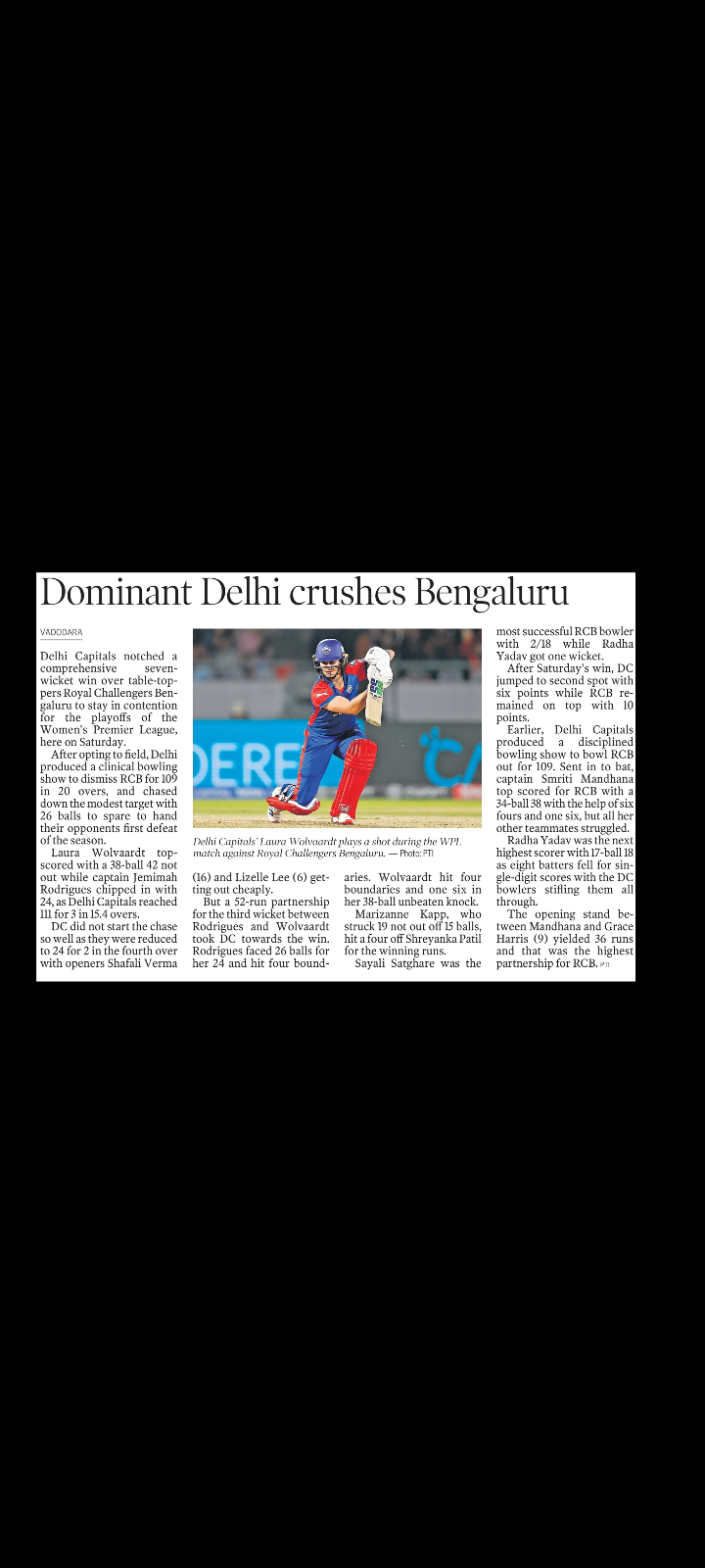 🏏 Delhi Capitals Crush RCB by 7 Wickets