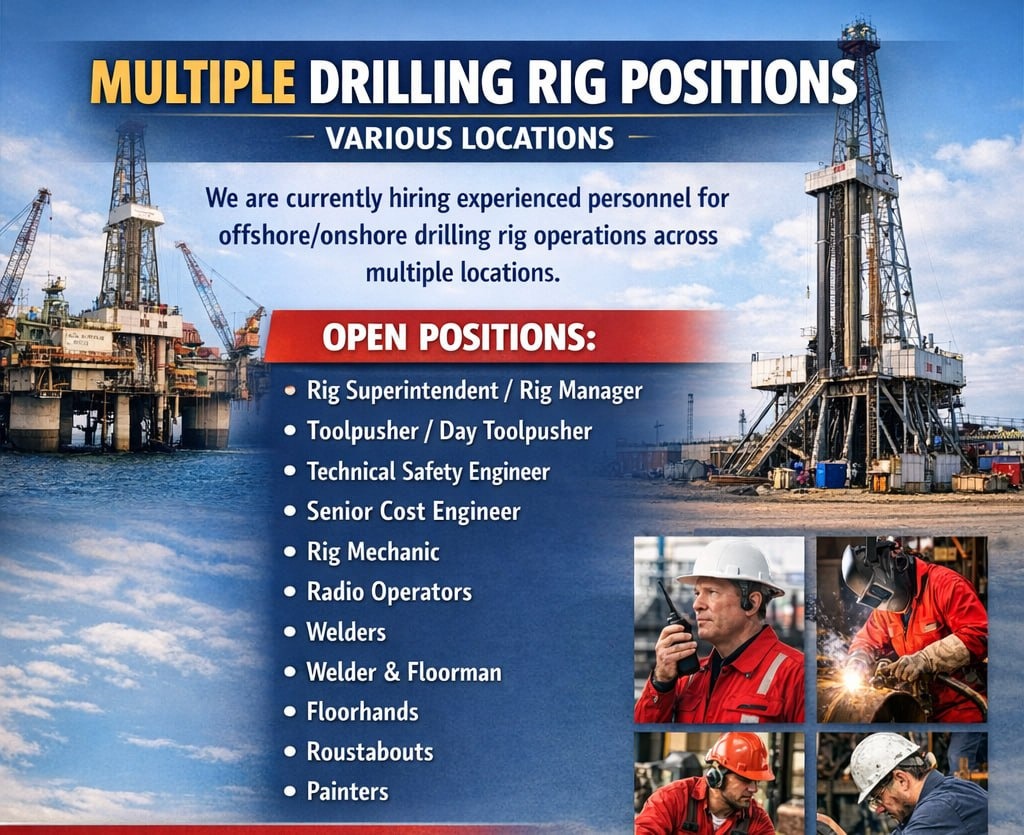 Drilling Rig Jobs – Multiple Locations
