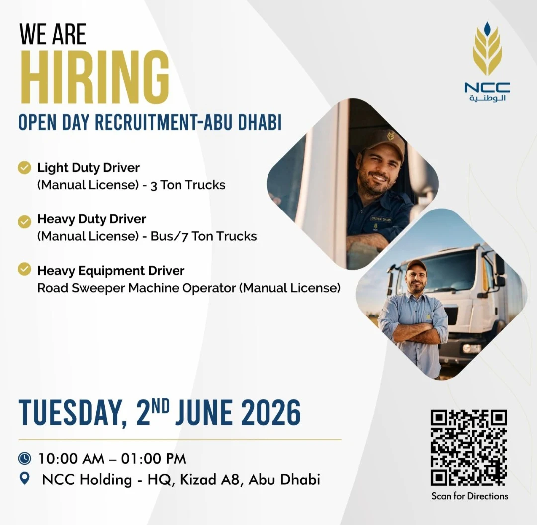 DRIVER JOB OPENINGS IN ABU DHABI 🇦🇪