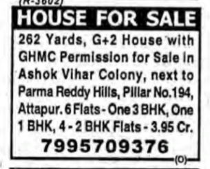 G+2 House for Sale in Attapur