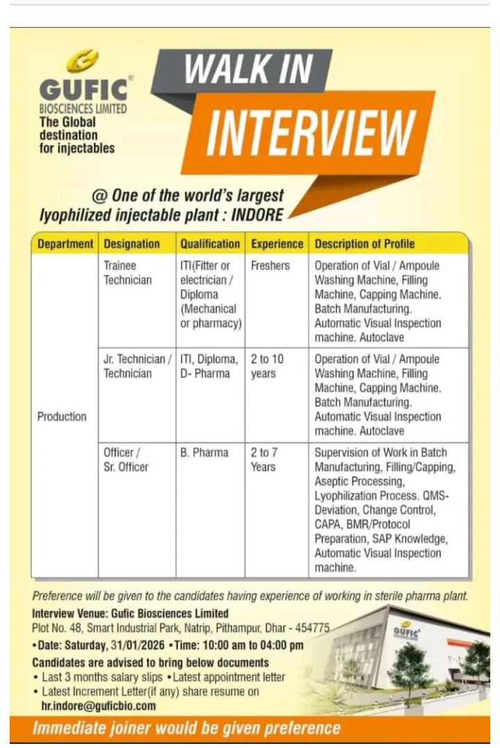 Gufic Biosciences Walk-In