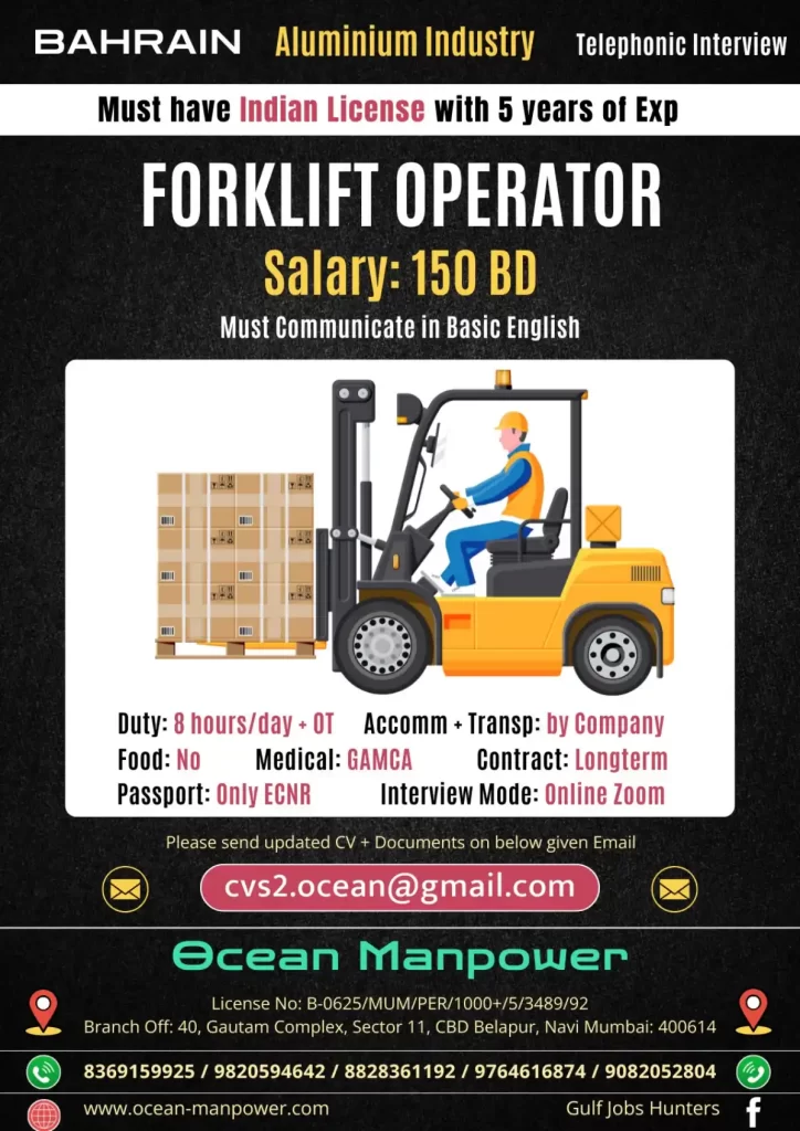 Forklift Operator – Aluminium Industry