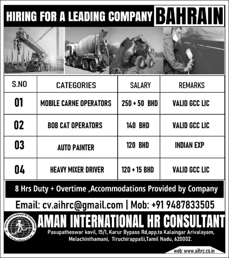 Heavy Equipment Operators & Driver