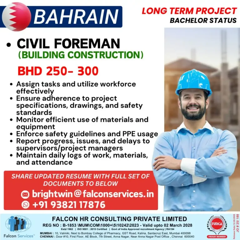 Civil Foreman – Building Construction