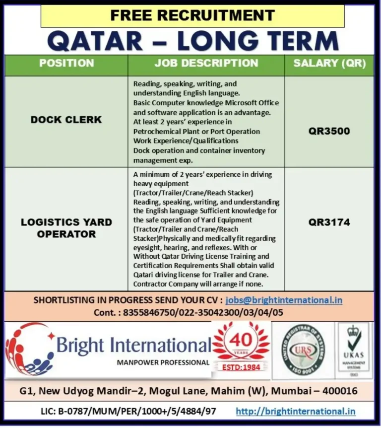 Gulf job- Qatar