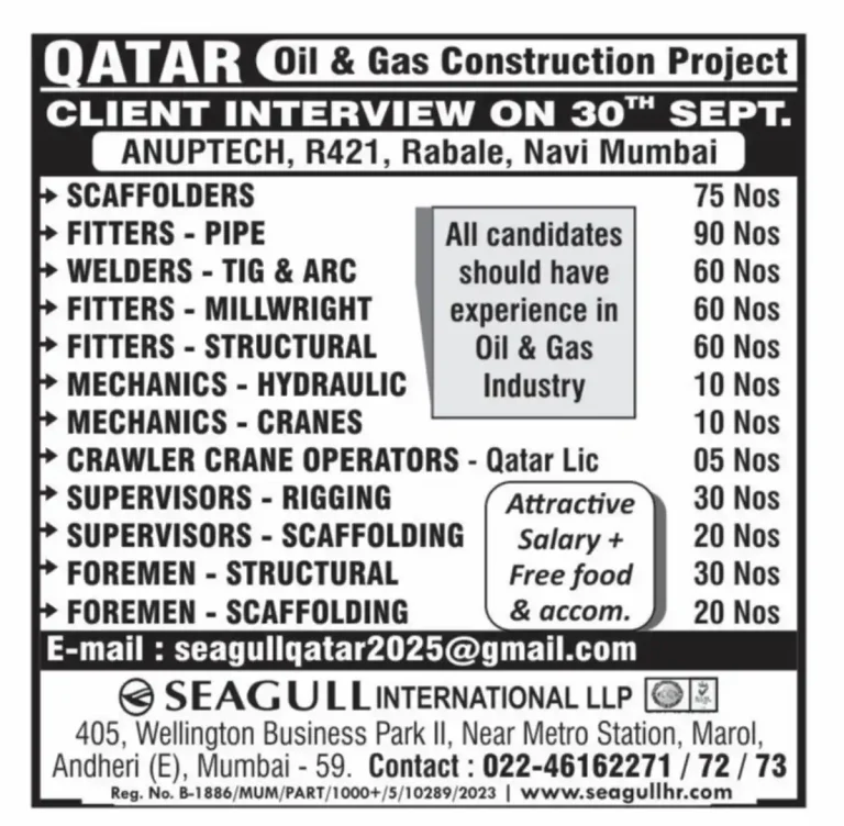 Gulf job- Qatar