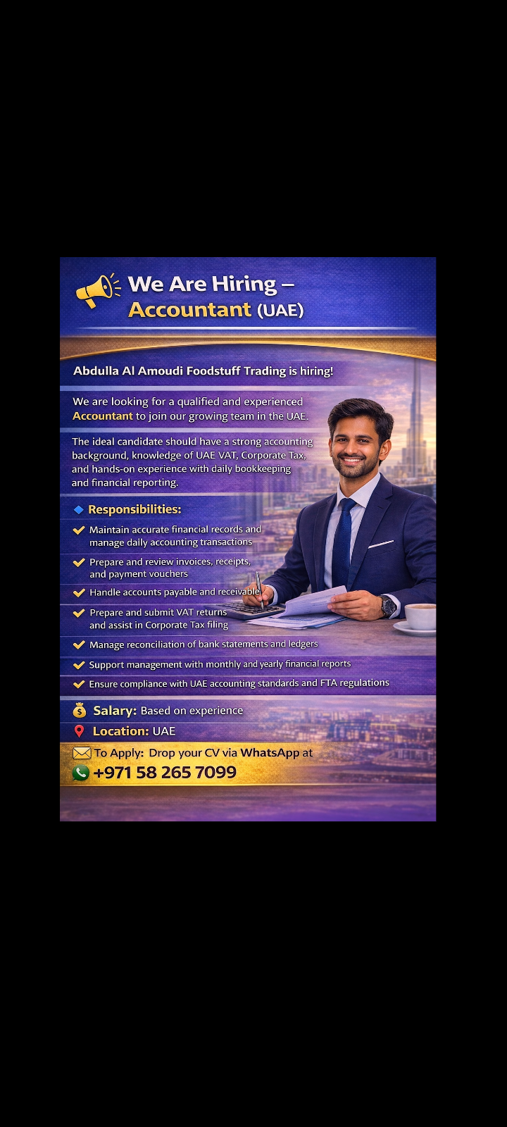 Hiring – Accountant | UAE 💼
