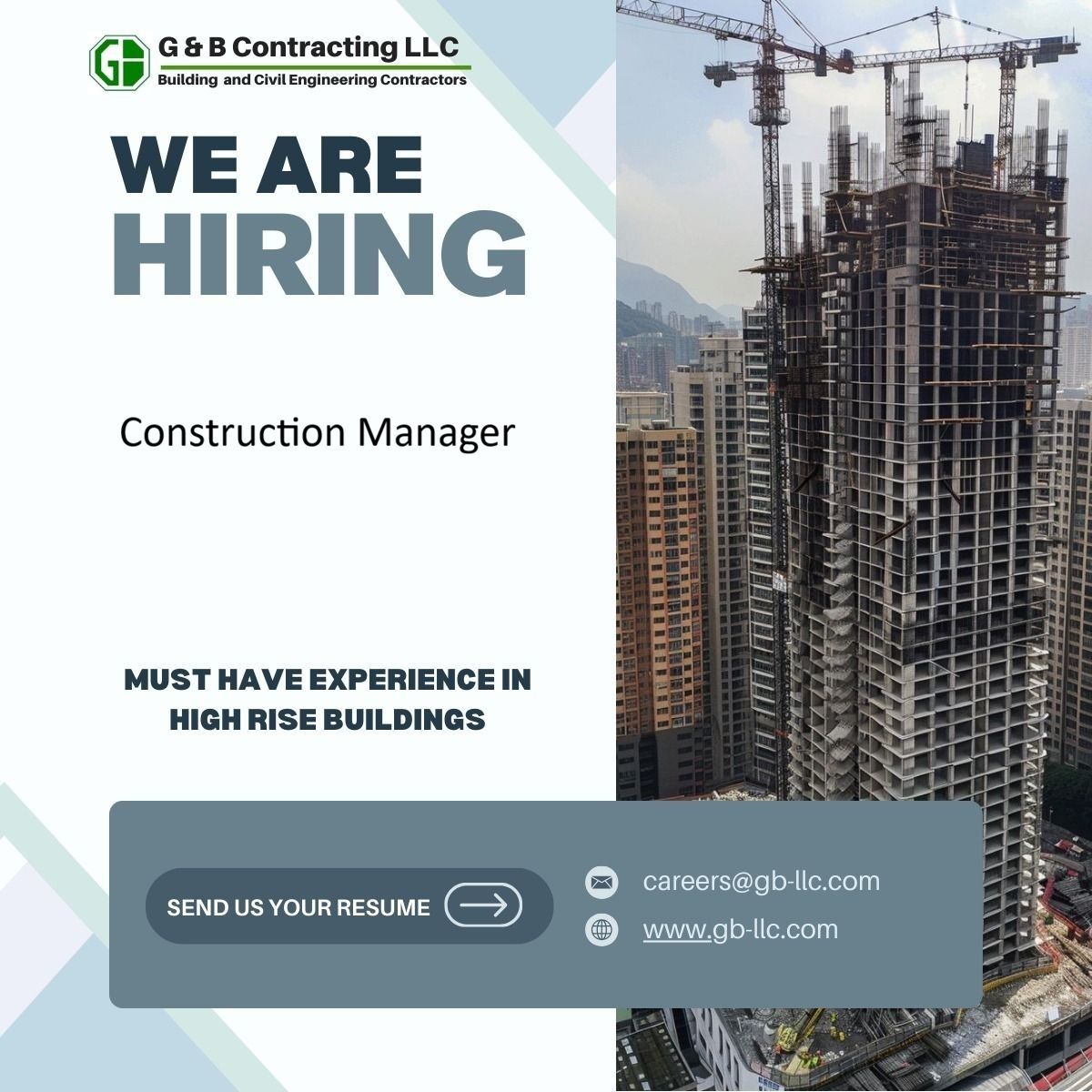 hiring construction manager in UAE