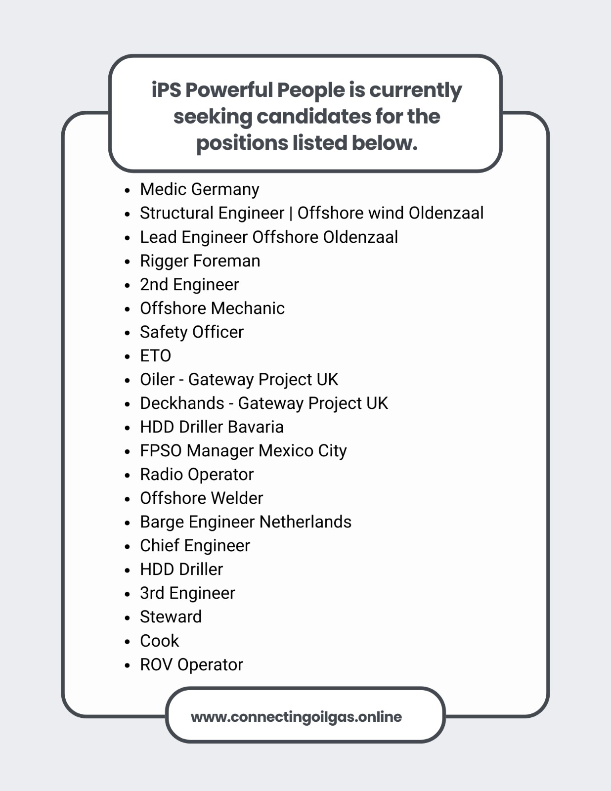 Hiring – iPS Powerful People in multiple countries