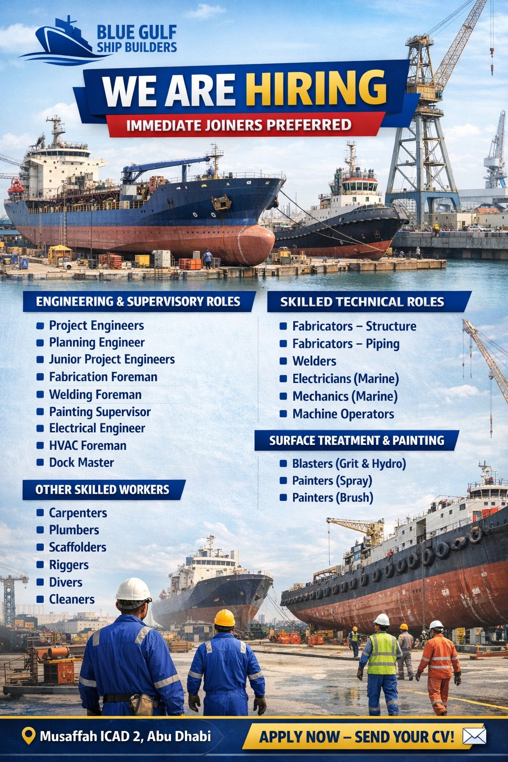 Hiring: Multiple Roles – Abu Dhabi