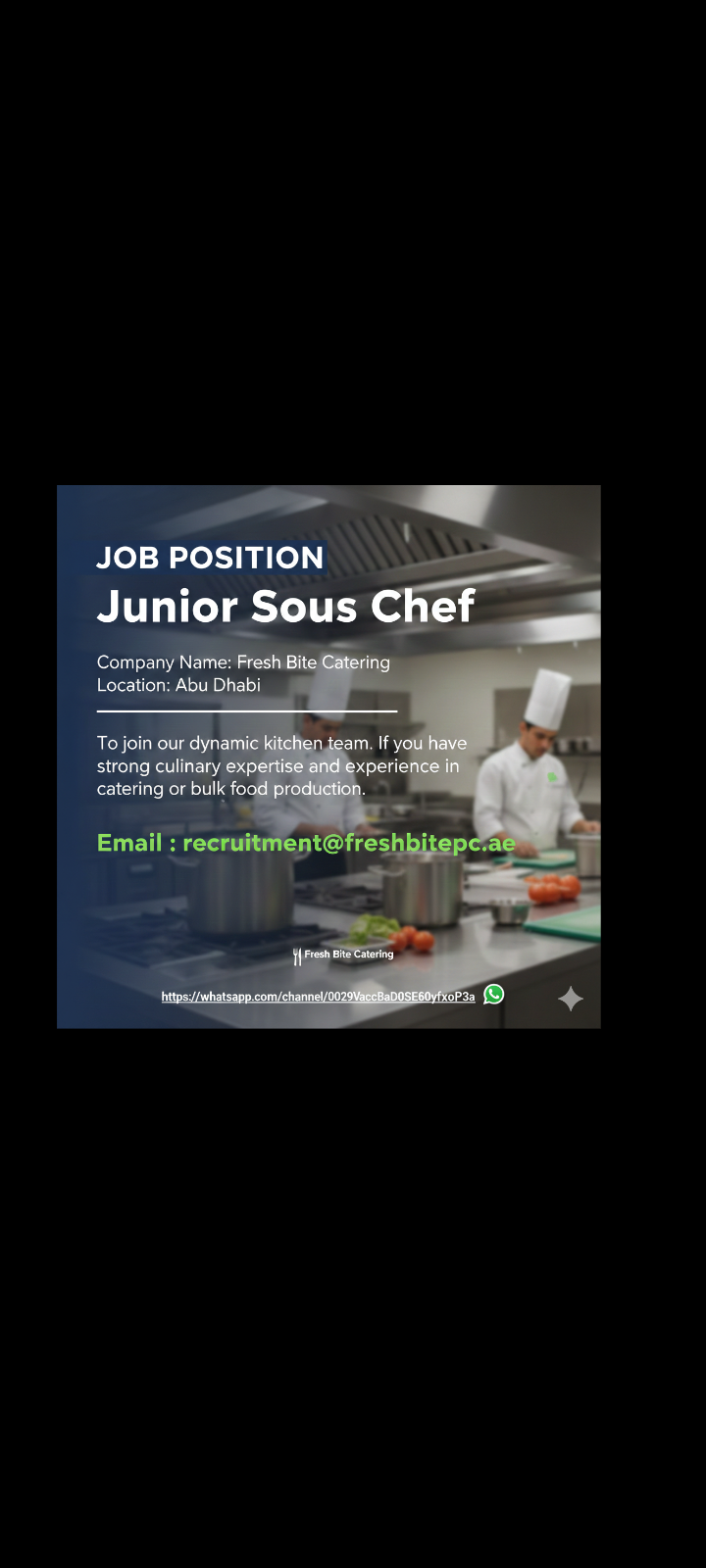 Hiring (sous chef) – Abu Dhabi
