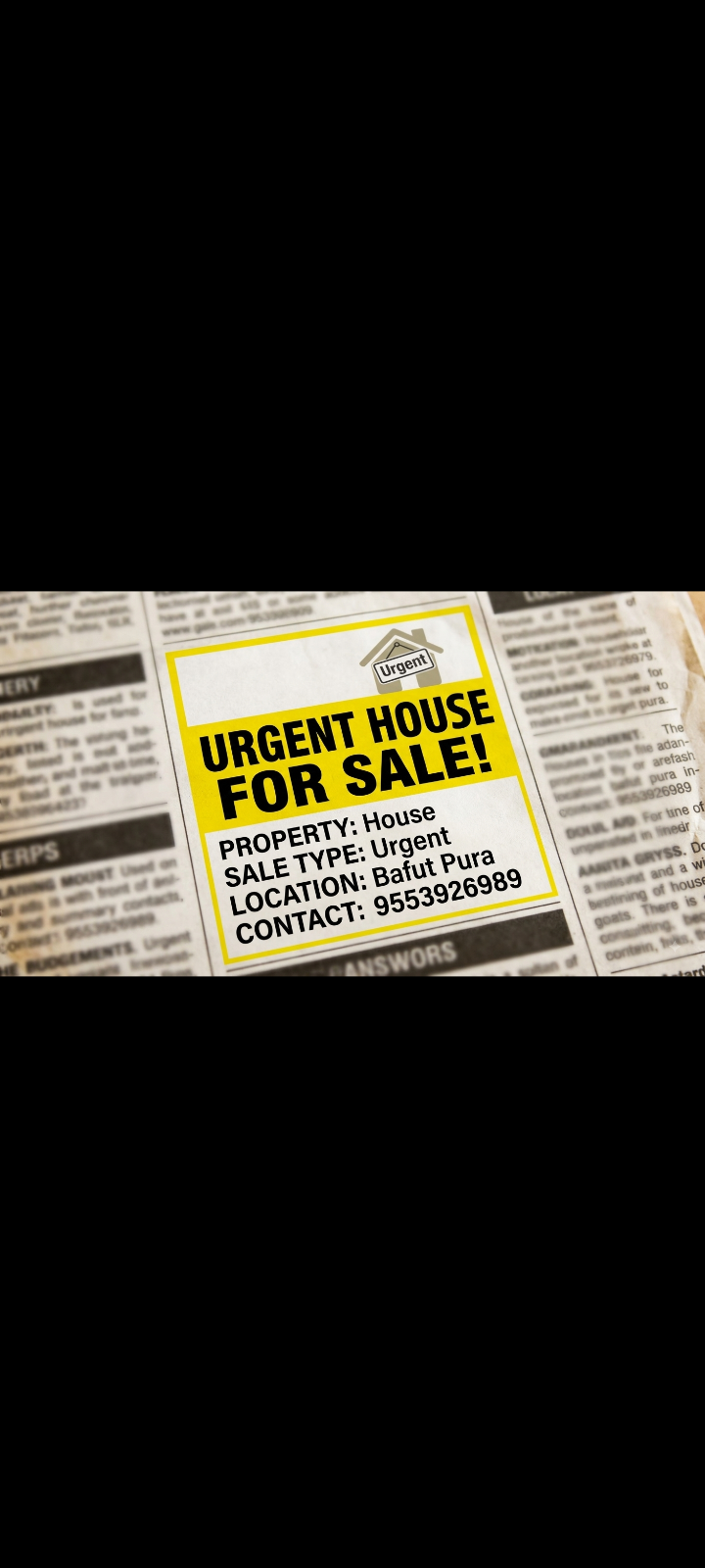 House for Urgent Sale in Bahadur Pura