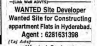 In search of Site  for Apartment Development