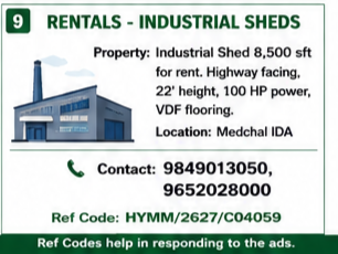 Industrial Shed for Rent