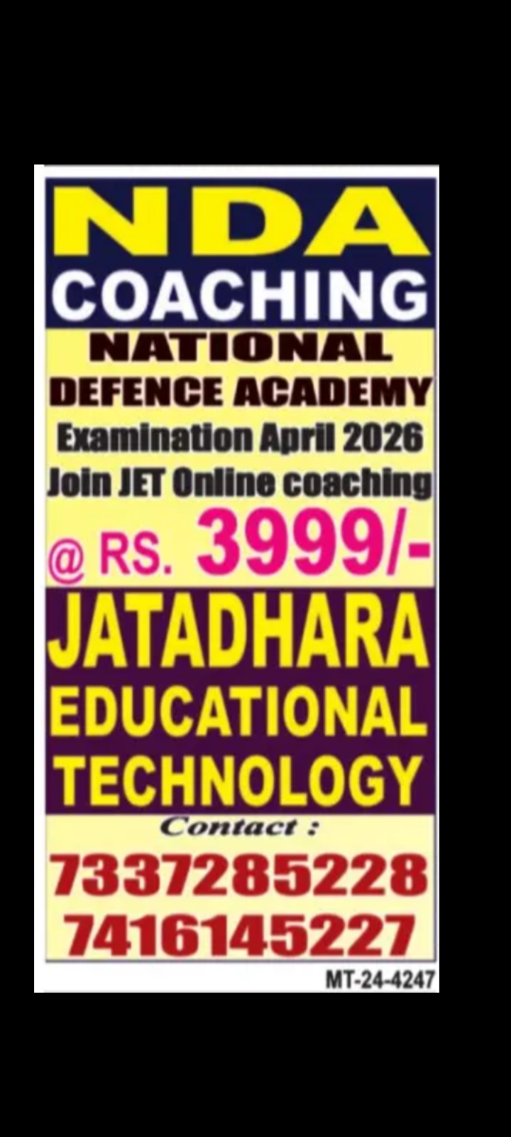 (JET)Admissions Open – 2026 Academic
