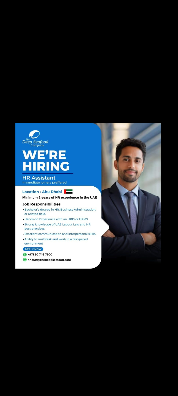 Job Opening – HR Assistant at The abu dhabi