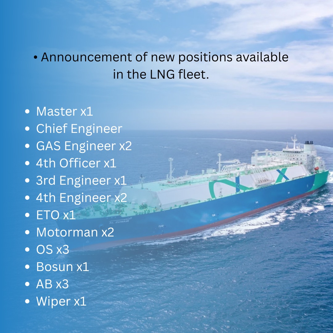 Job opportunities in LNG Fleet