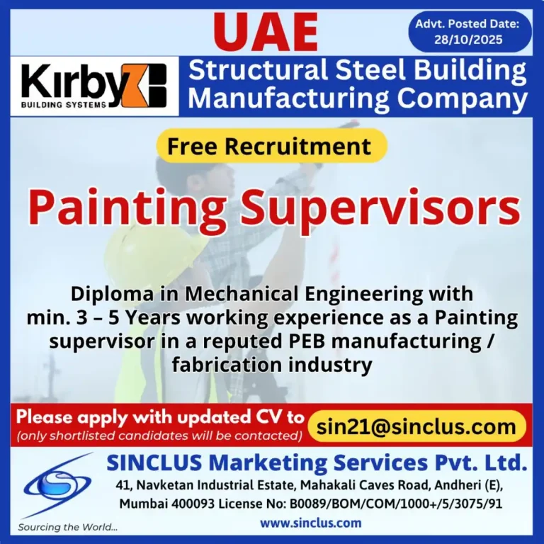 Kirby Building Systems – Painting Supervisors (UAE)