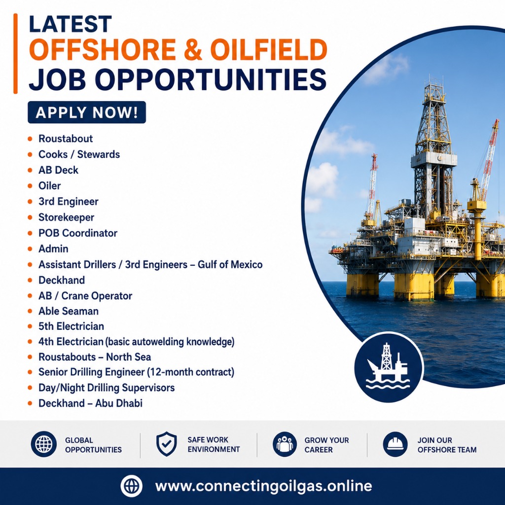 LATEST OFFSHORE & OILFIELD JOB OPENINGS 🌍