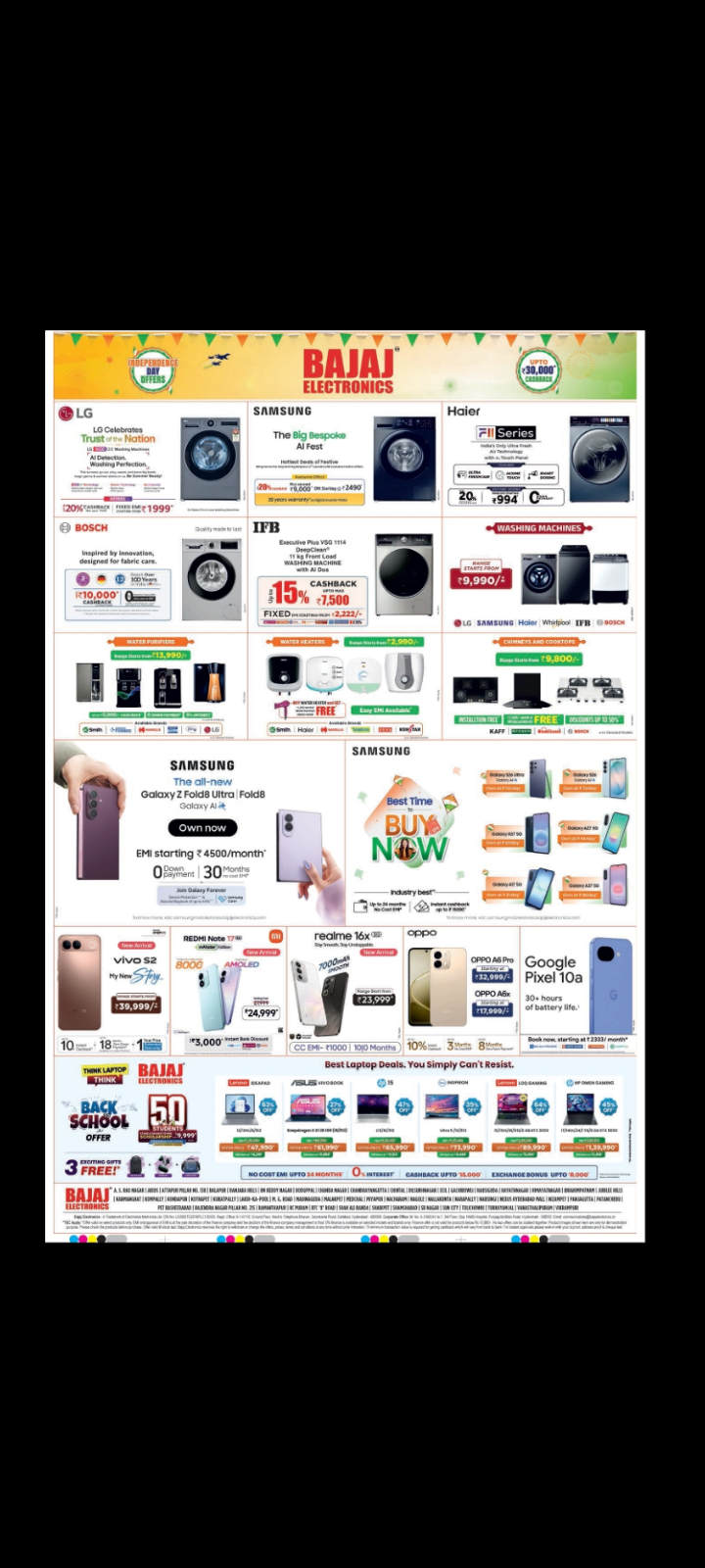Mega Sale!!! Smartphones & Laptops in - Bajaj Electronics