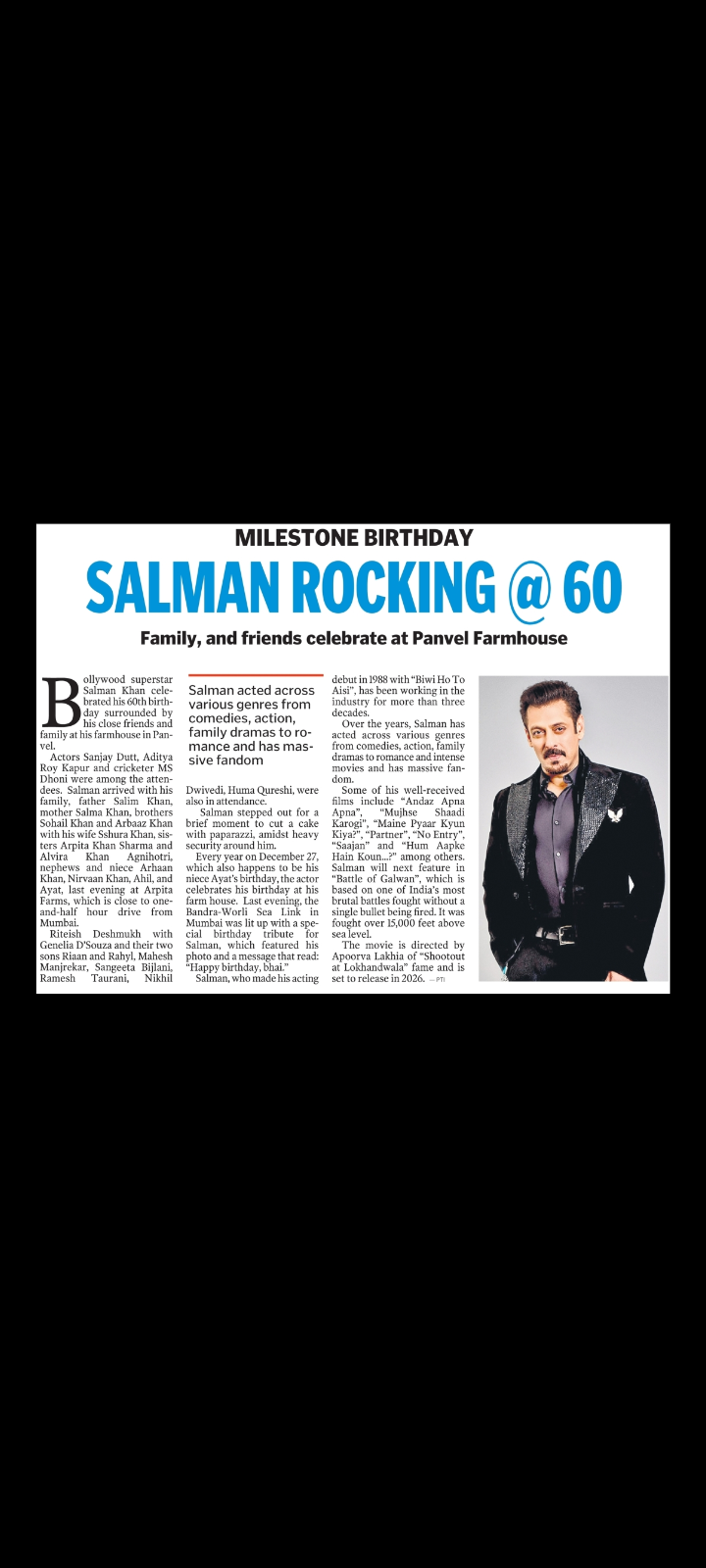 🎉 MILESTONE BIRTHDAY: SALMAN ROCKING @ 60 🎂