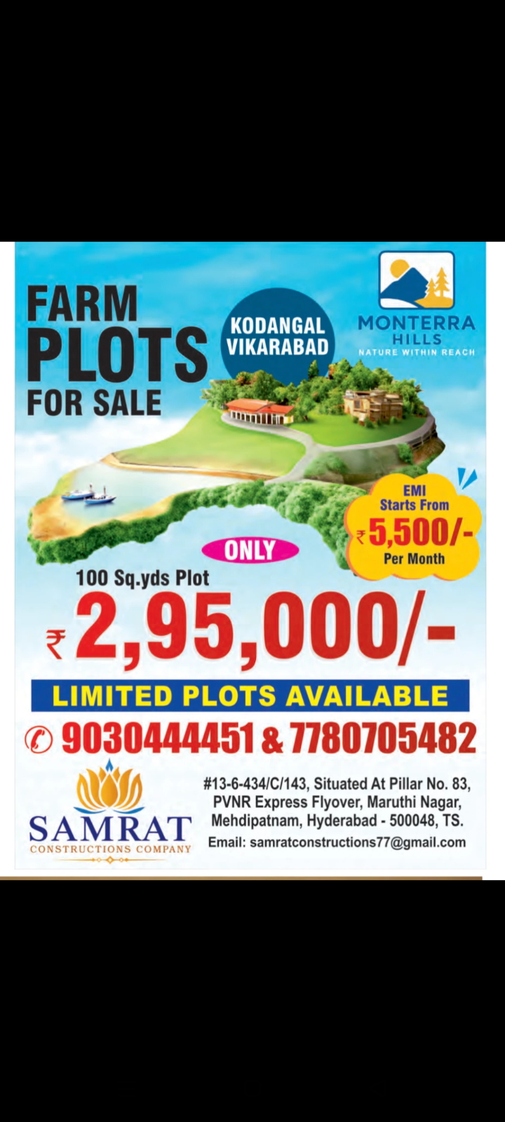 Monterra Hills Farm Plots for sale in Kodangal