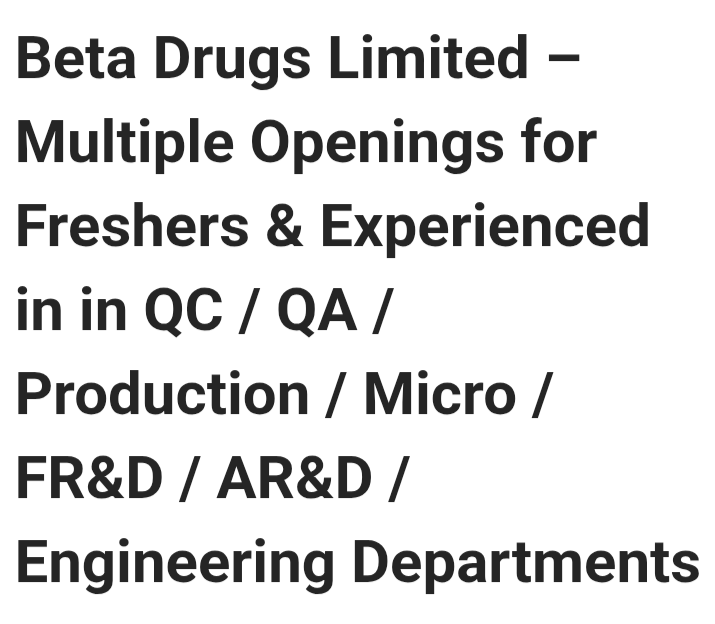 MULTIPLE JOB OPENINGS 💊