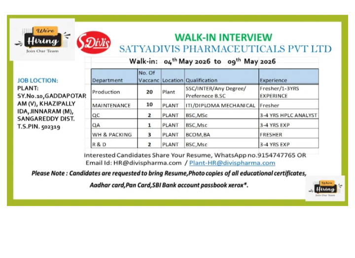multiple job vacancies