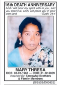 Obituary  -Mary Thresa