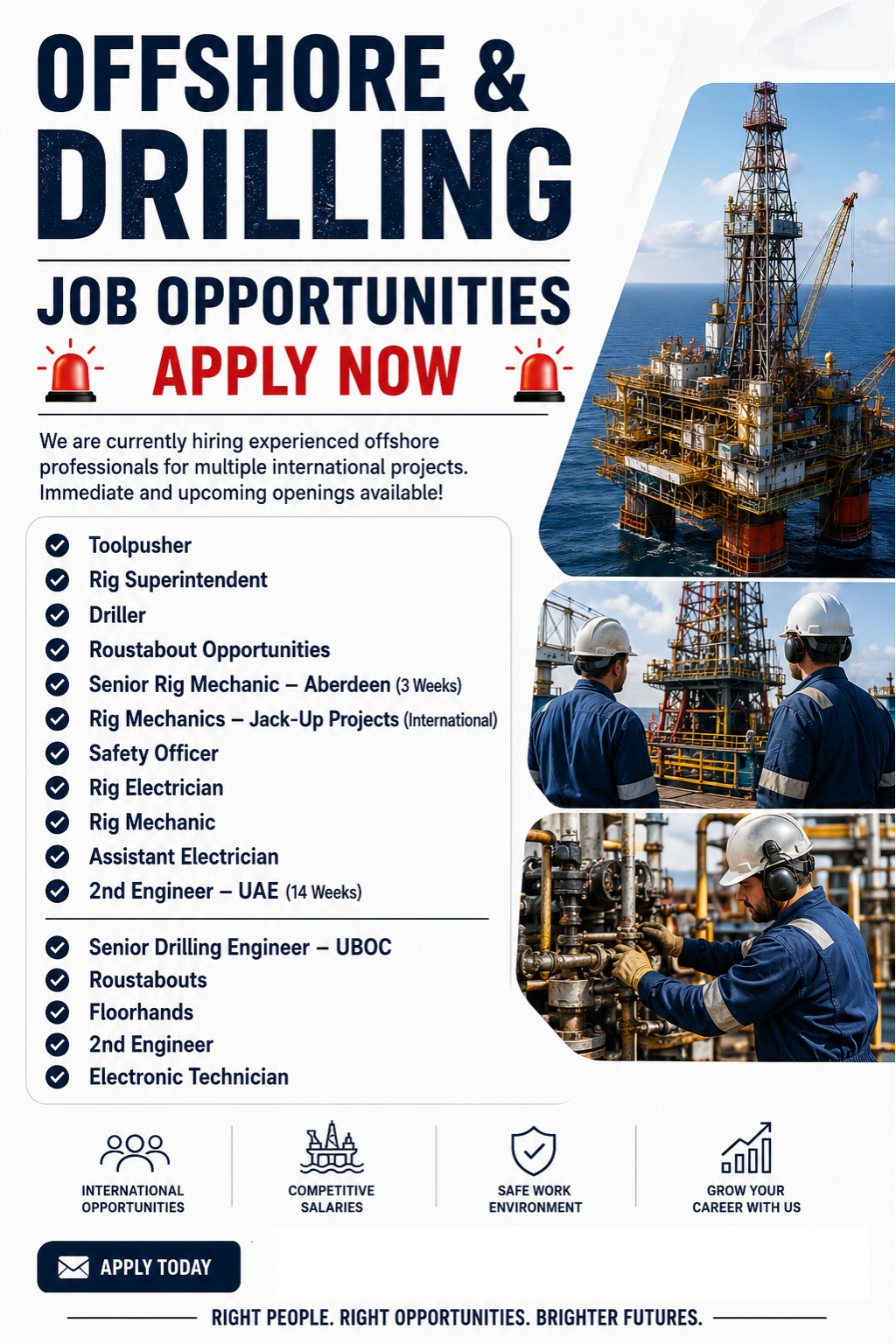 🚨 OFFSHORE & DRILLING JOB OPENINGS – APPLY NOW 🌍