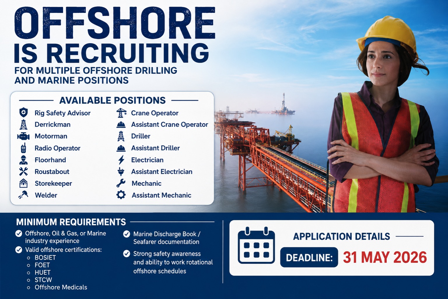 OFFSHORE DRILLING & MARINE JOB OPENINGS 🌍 globally