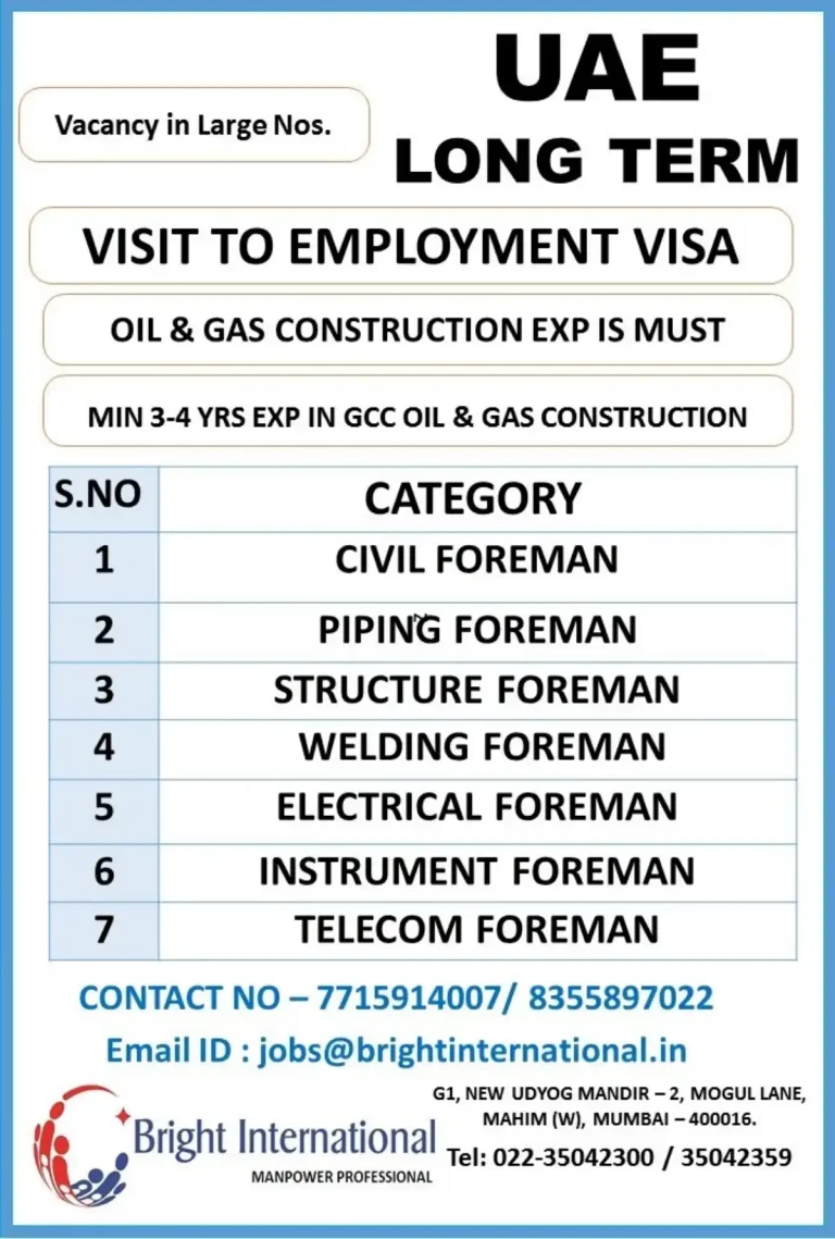 Oil & Gas Construction Foremen