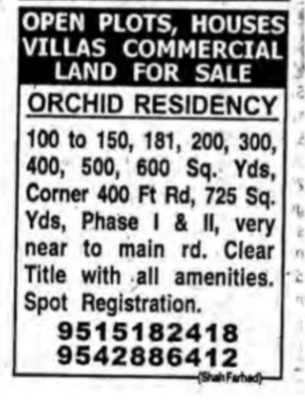 Open Plots, Houses & Villas for Sale