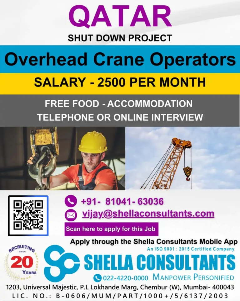 Overhead Crane Operator – Qatar Shutdown Project
