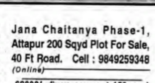 Plot for Sale in Attapur