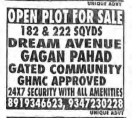 Plots for sale