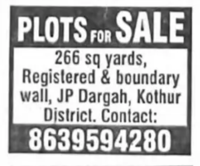 plots for sale