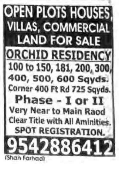Plots, Villas & Commercial Land For sale