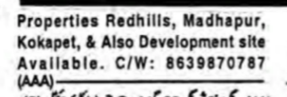 Properties & Development Sites Available