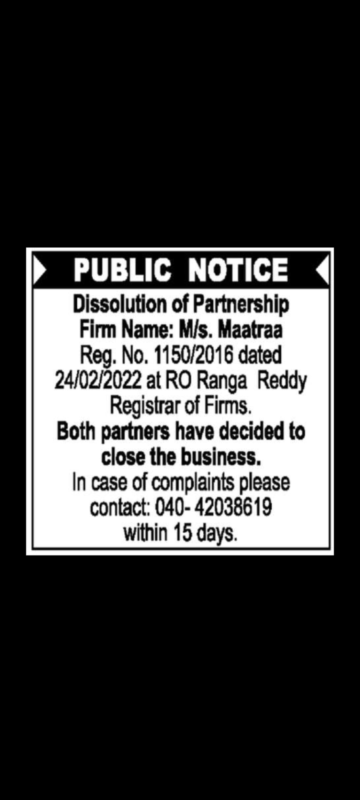 Public Notice
