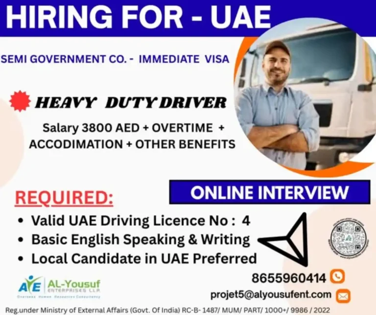 required heavy driver in UAE